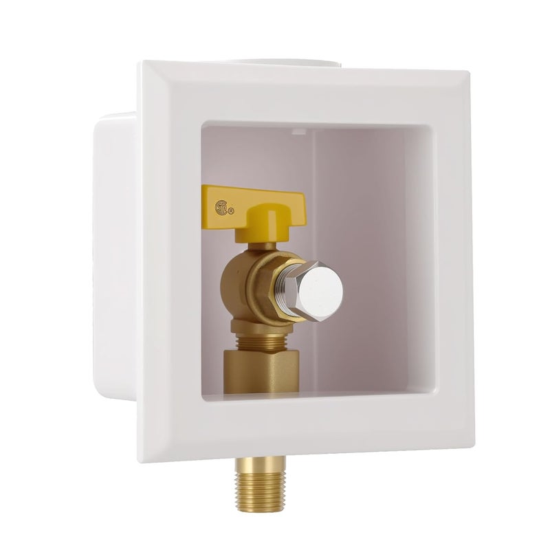 Solimeta Gas Outlet Box, 1/2" NPT, White - Image 1